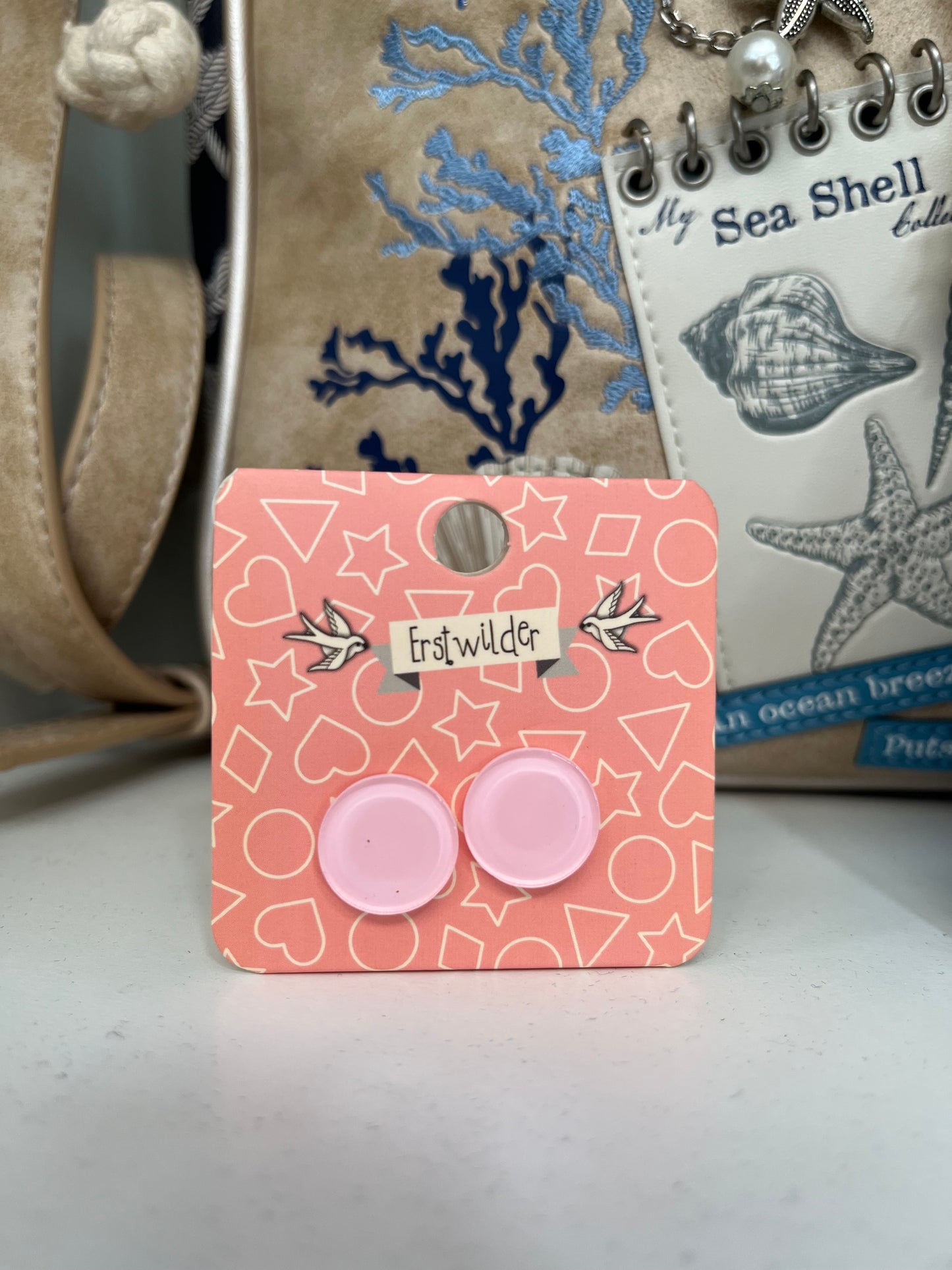 ERSTWILDER - PINK ROUND STUDS