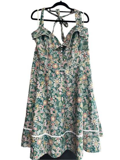 NINETEEN50 - SAGE FLORAL DRESS SZ 26