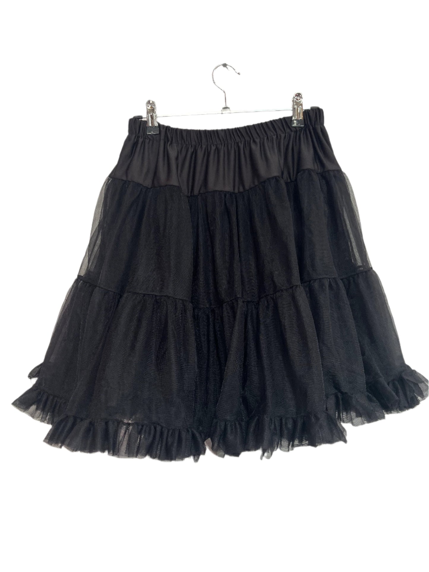 KITTEN DAMOUR - BLACK DBLE PETTICOAT 19in