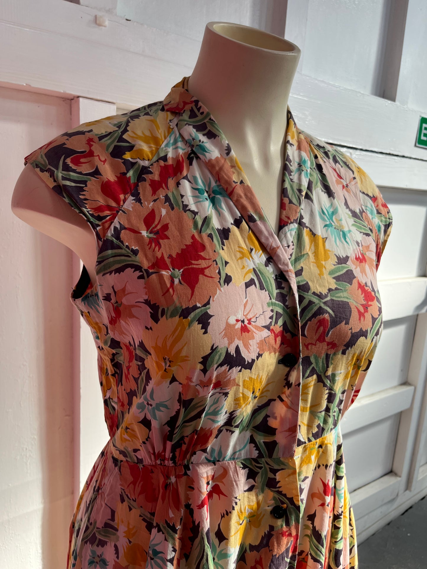 AUTUMN FLORAL SHIRT DRESS SZ 18