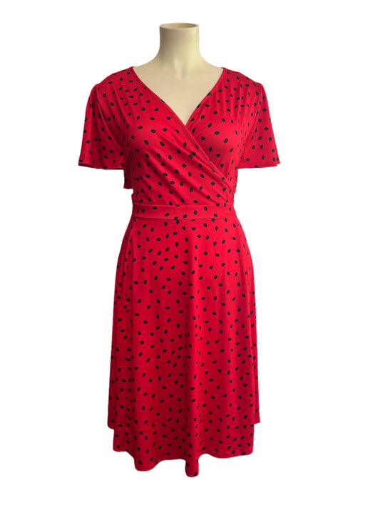 LYRA - RED SPOTTY  DRESS SZ 30