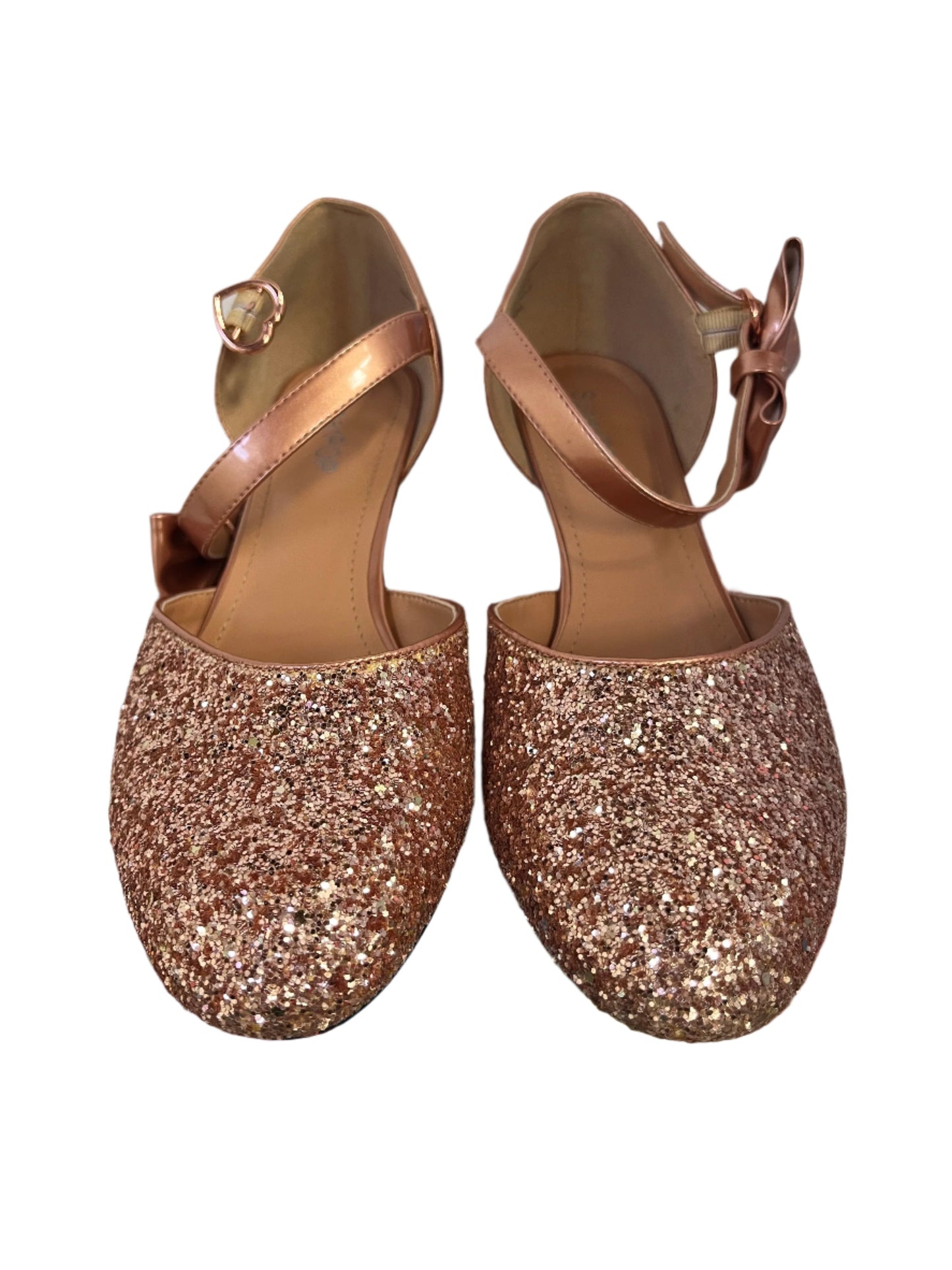 SUGARPOP -ROSE GOLD KITTEN HEELS sz 9