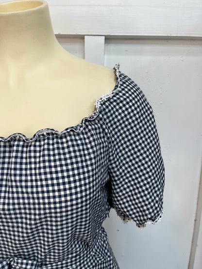 BLUE GINGHAM DRESS sz 20