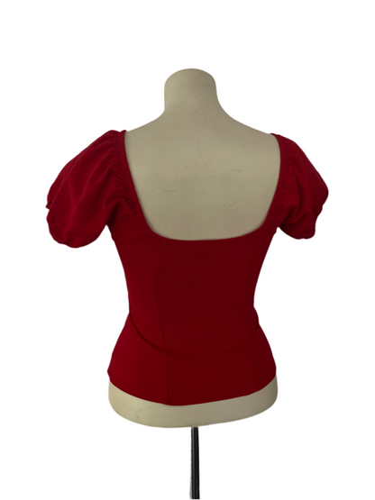 VIXEN RED PUFF TOP SZ M/12