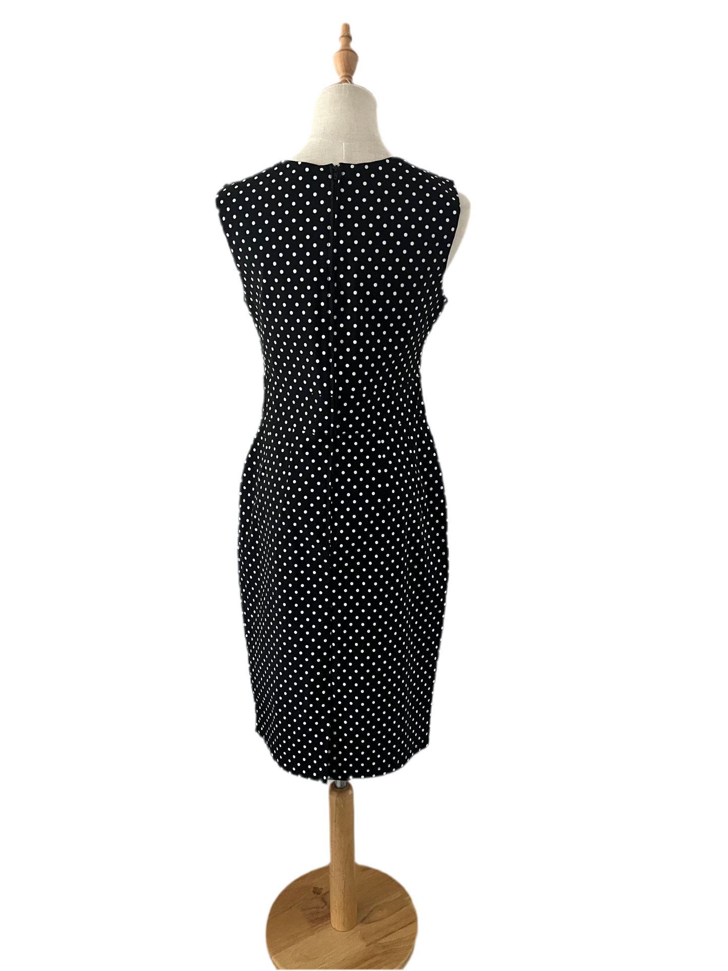 HELLBUNNY POLKADOT PENCIL DRESS SZM/12