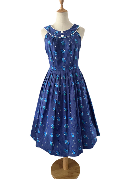 VOODOO VIXEN BLUE FLORAL DRESS sz 8/10