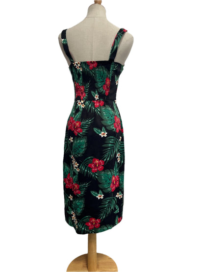 COLLECTIF - TROPICAL COTTON WIGGLE DRESS sz 10