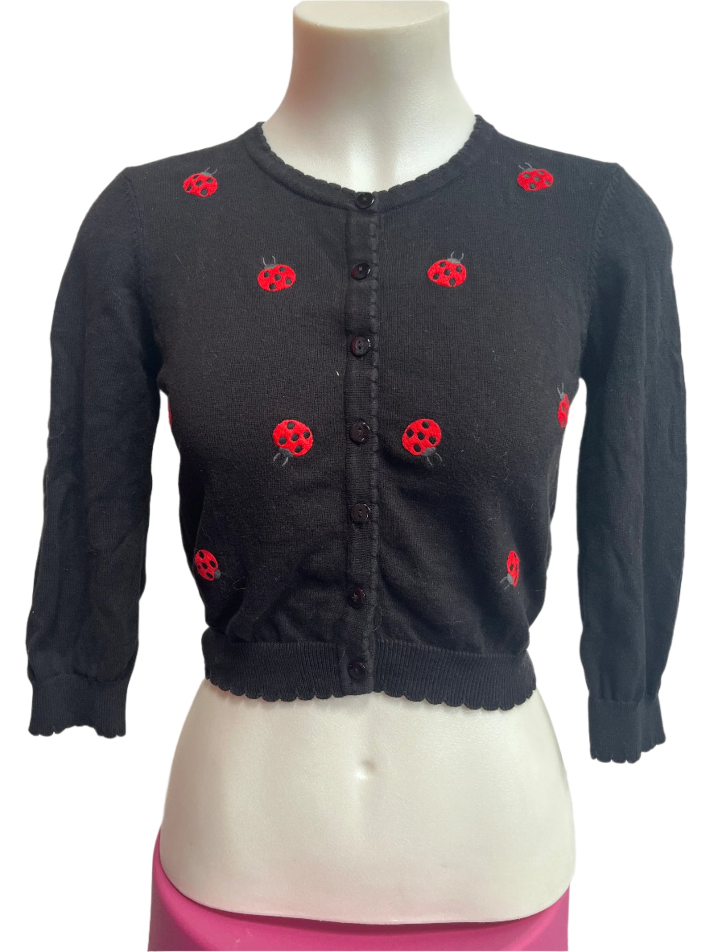 REVIVAL - LADYBUG CARDIGAN SZ 10