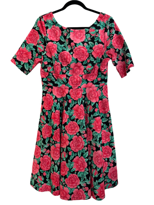 HELLBUNNY - PINK ROSE DRESS sz 12