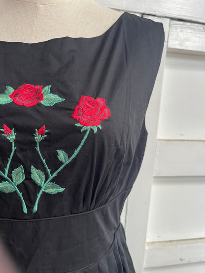 REVIVAL - BLACK ROSE DRESS SZ 10