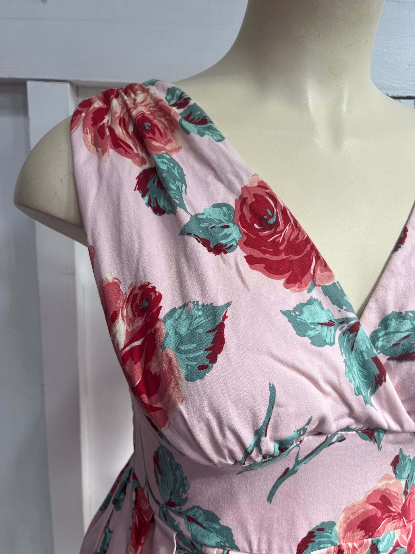 RETROSPECTD - PINK ROSE DRESS sz 16