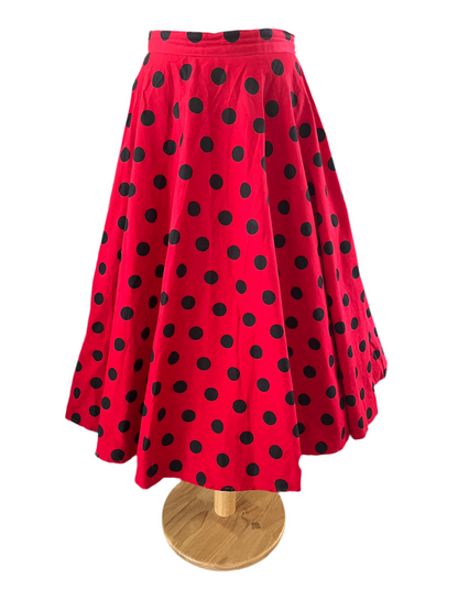 RED POLKADOT SKIRT Sz 8