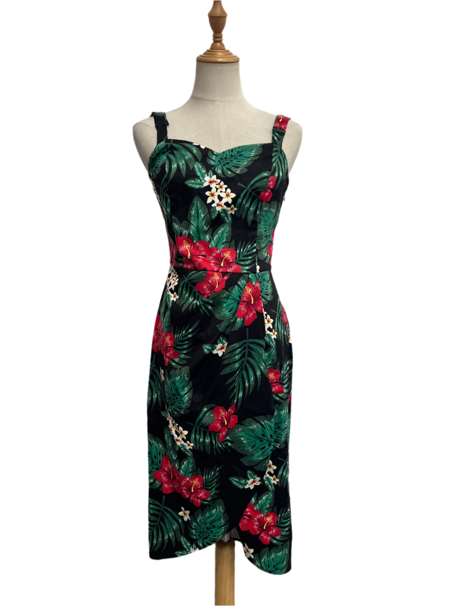 COLLECTIF - TROPICAL COTTON WIGGLE DRESS sz 10