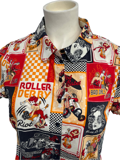 REVIVAL - HOT ROD SHIRT SZ 18