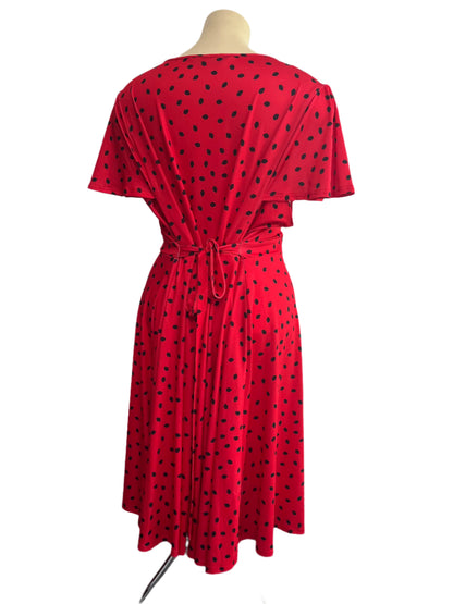 LYRA - RED SPOTTY  DRESS SZ 30