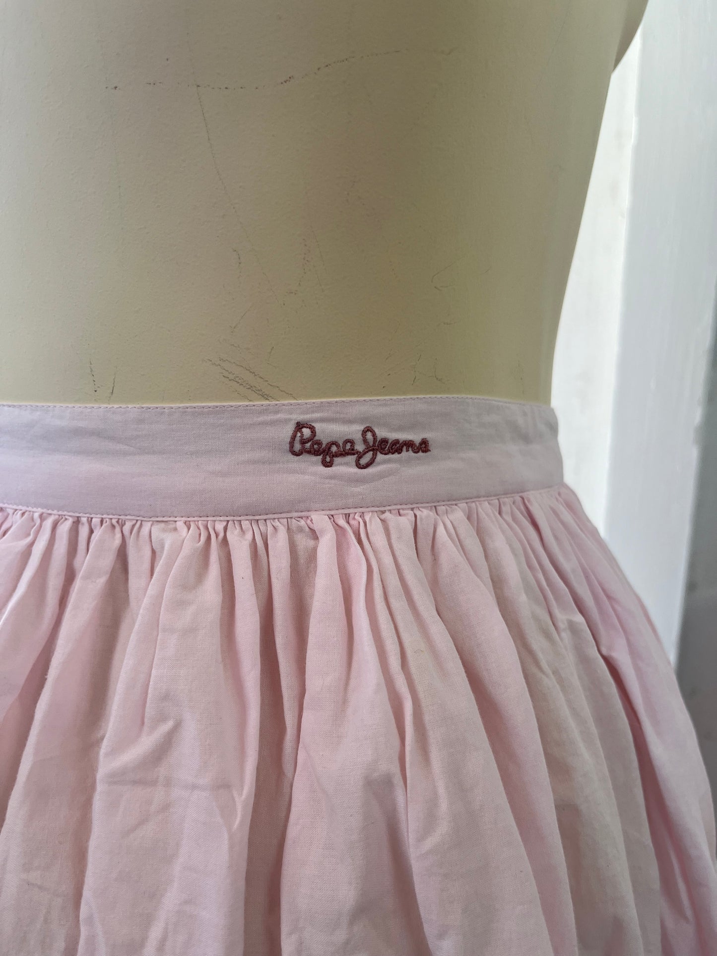 PEPE JEANS - PINK COTTON CITY SKIRT sz 10