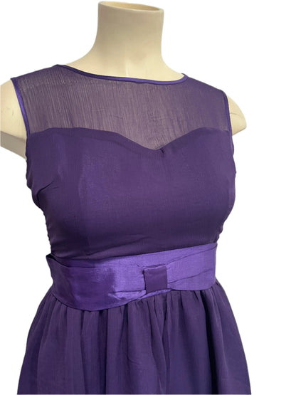 LINDY BOP - PURPLE CHIFFON DRESS sz 14