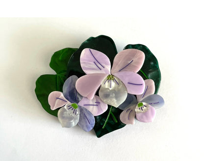 WHERE THE WILD THINGS ARE VIOLETS BROOCH