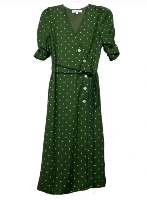 SIMPLE RETRO - GREEN CLOVER DRESS sz 8