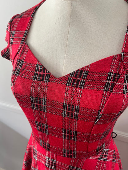 RED TARTAN DRESS sz8