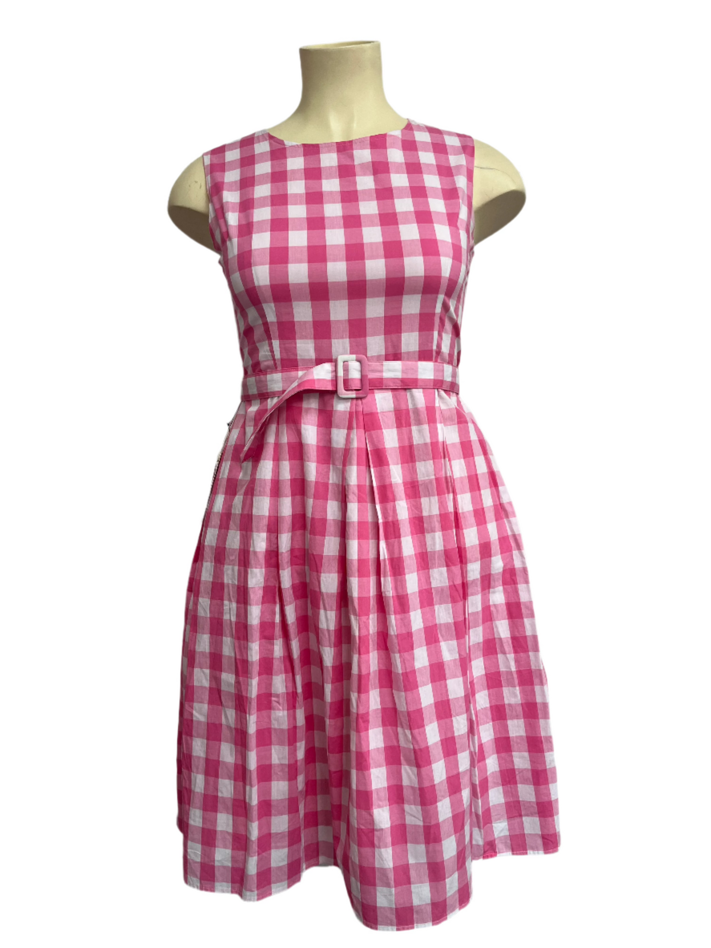 PINK GINGHAM DRESS SZ 14