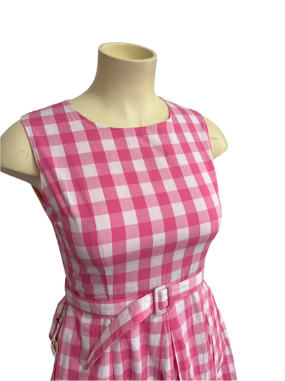 PINK GINGHAM DRESS SZ 14