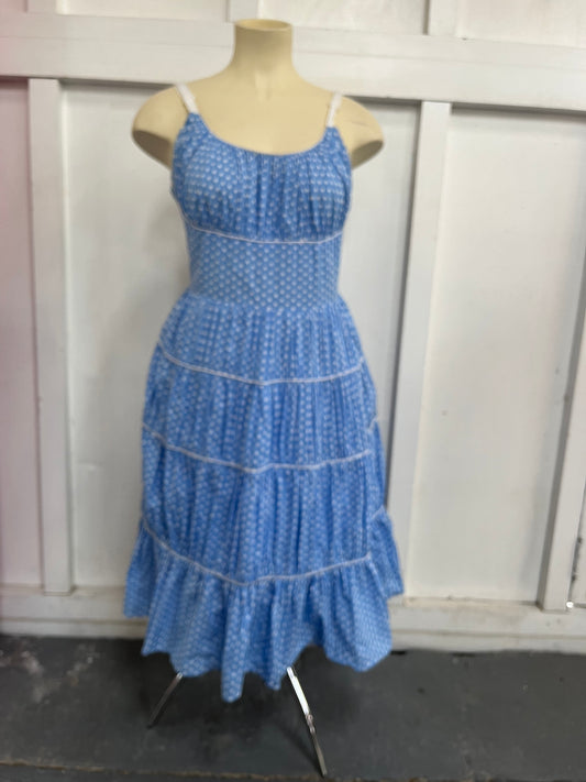 LOUELLA BLUE DOTTY DRESS sz20