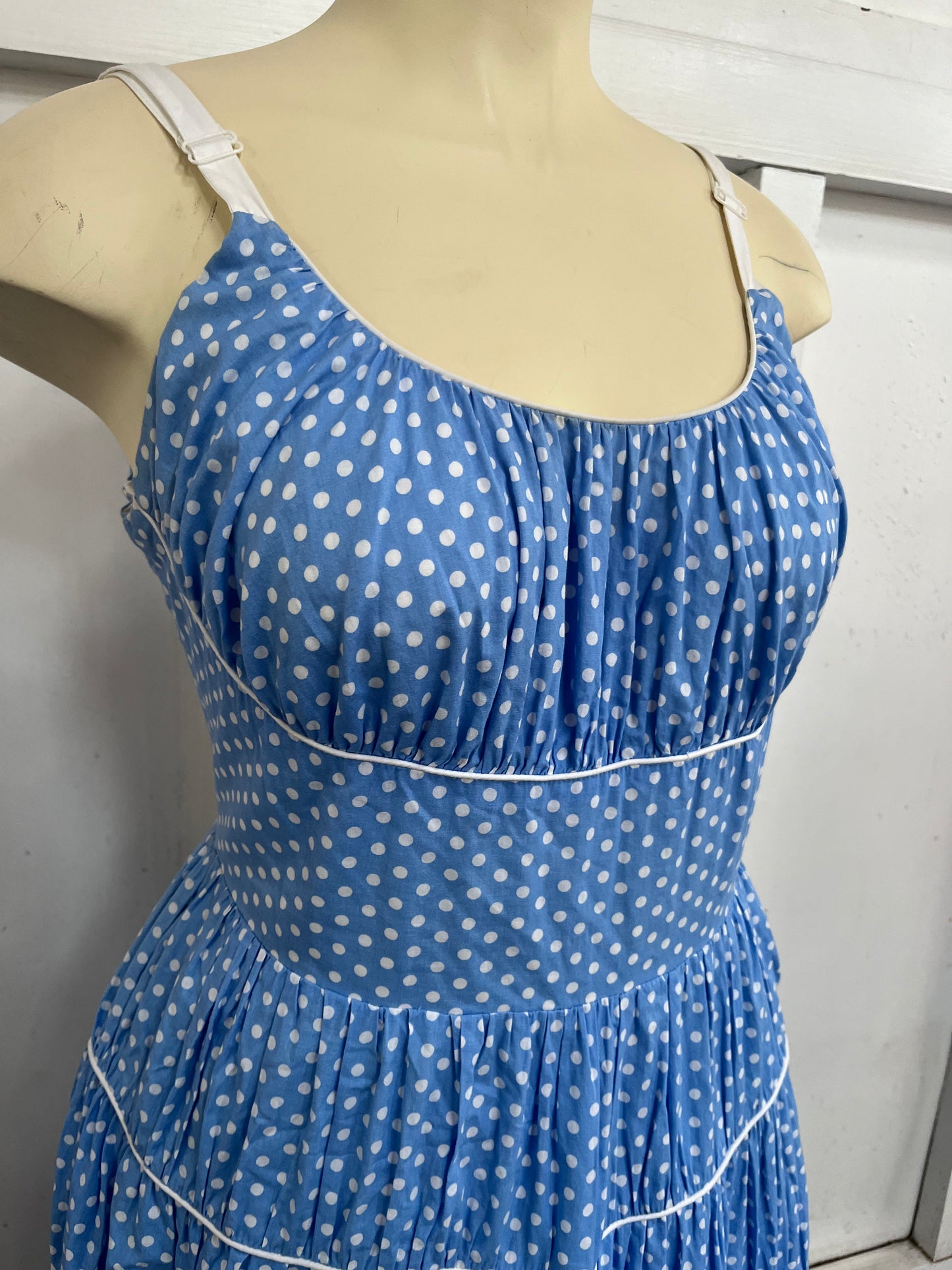 LOUELLA BLUE DOTTY DRESS sz20