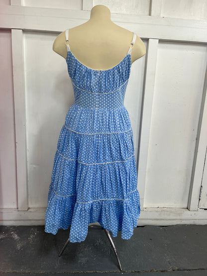 LOUELLA BLUE DOTTY DRESS sz20