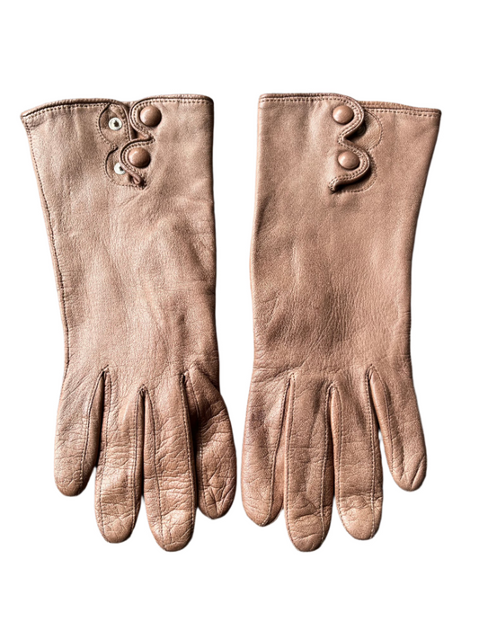 SOFT BROWN VINYL GLOVES