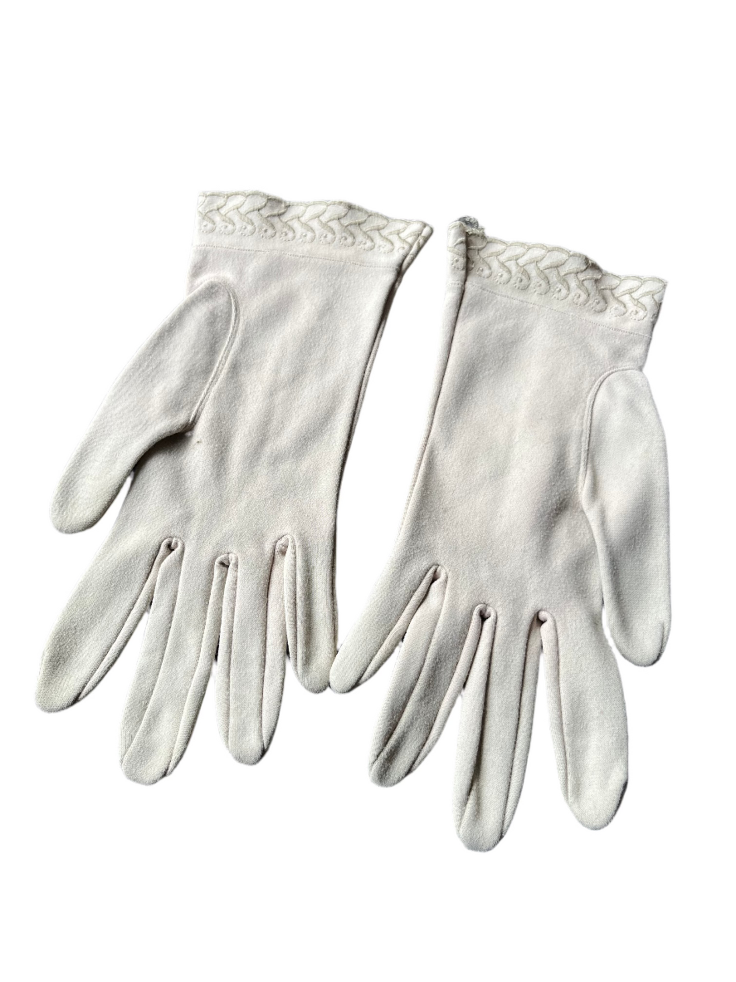 CREAM SEAMED GLOVES