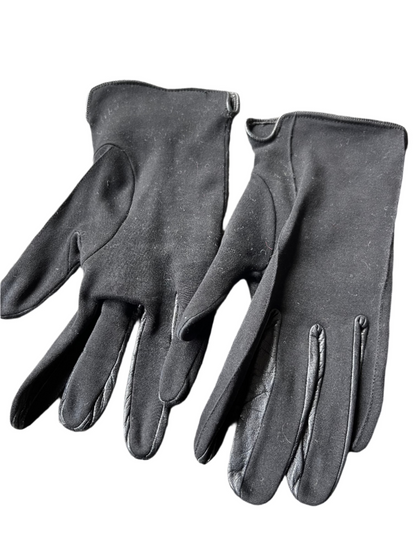 BLACK SUEDE & LEATHER GLOVES