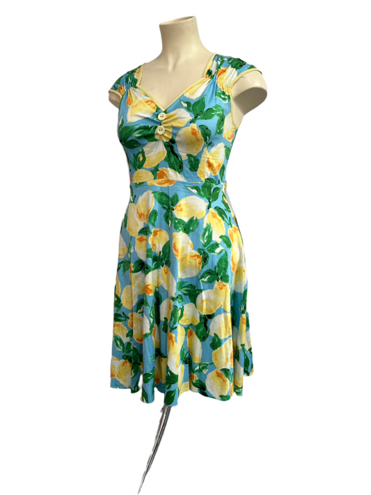 LADY VINTAGE - LOVELY LEMON DRESS sz 14