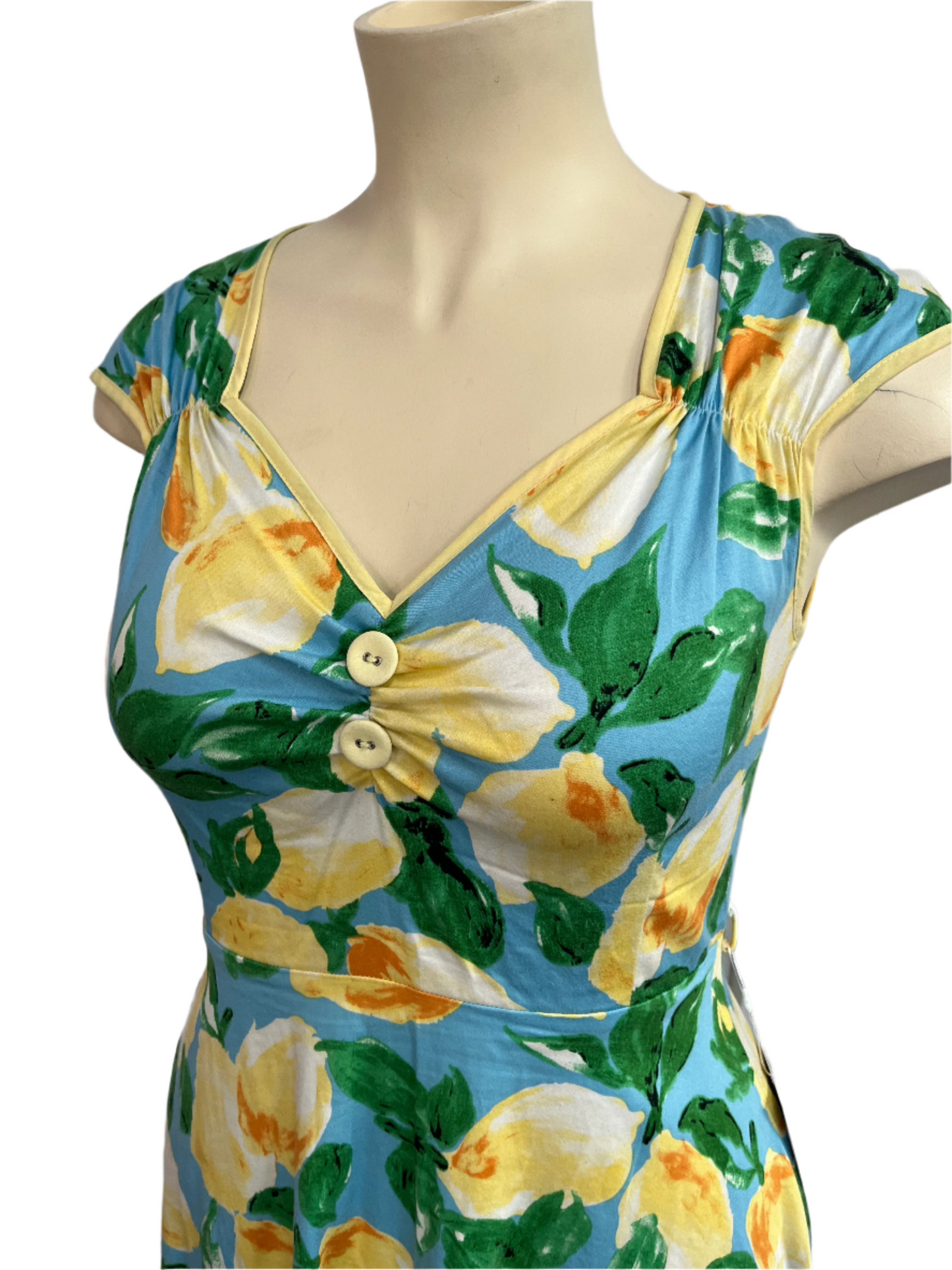 LADY VINTAGE - LOVELY LEMON DRESS sz 14