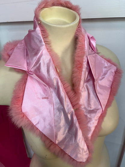 VINTAGE PINK FUR STOLE