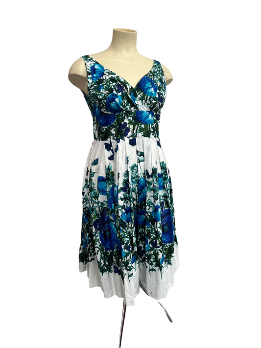 RETROSPECTD - BLUE BUTTERFLY DRESS sz 18