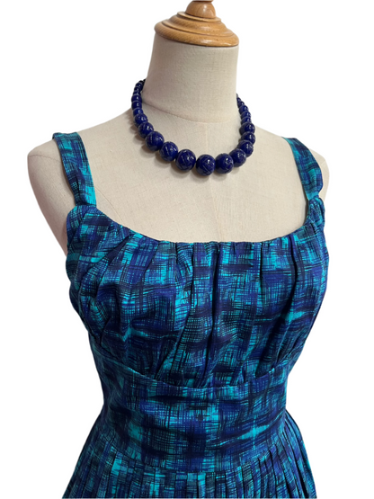 RETROSPECTD - BLUE PLAID DRESS sz 8