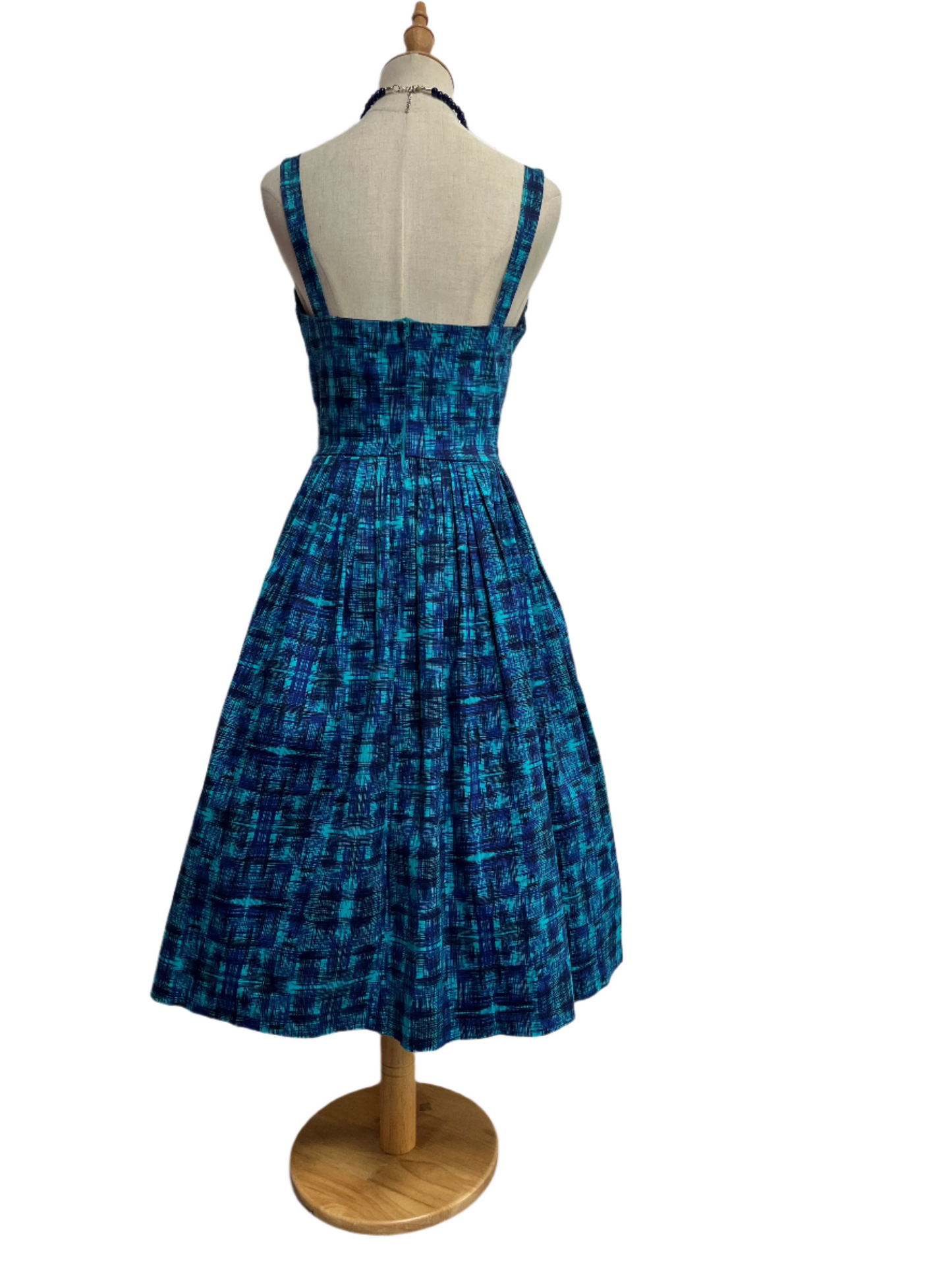 RETROSPECTD - BLUE PLAID DRESS sz 8