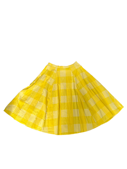 COLLECTIF- YELLOW GINGHAM SKIRT SZ8