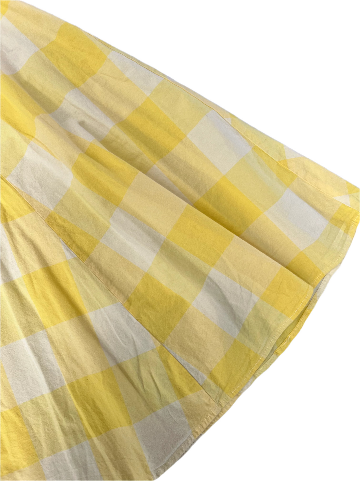 COLLECTIF- YELLOW GINGHAM SKIRT SZ8