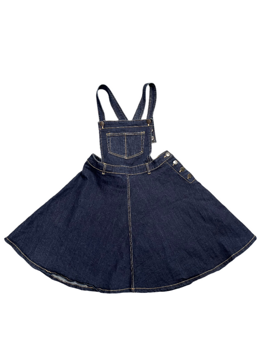 HELLBUNNY - DENIM PINAFORE DRESS sz 14