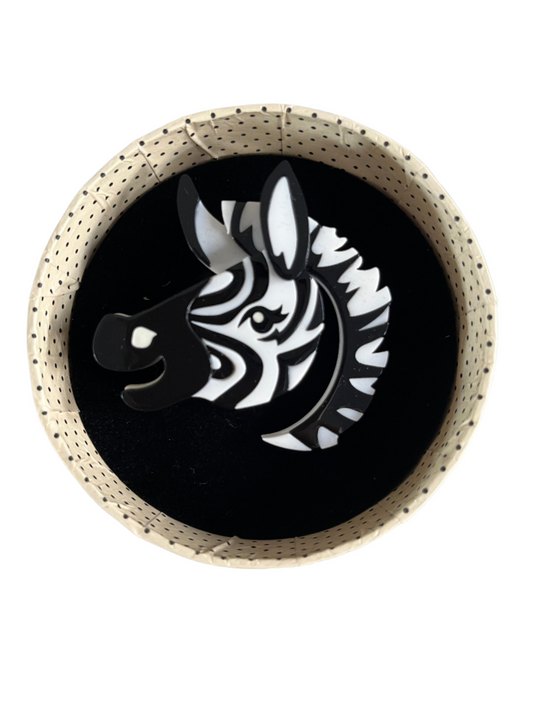 ZESTY ZEBRA BROOCH