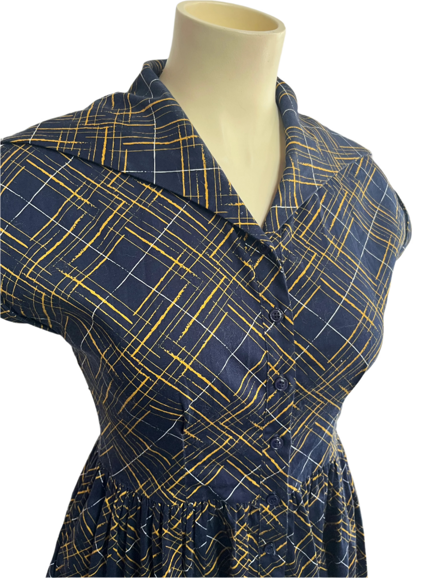 COLLECTIF - NAVY & MUSTARD Sz 12