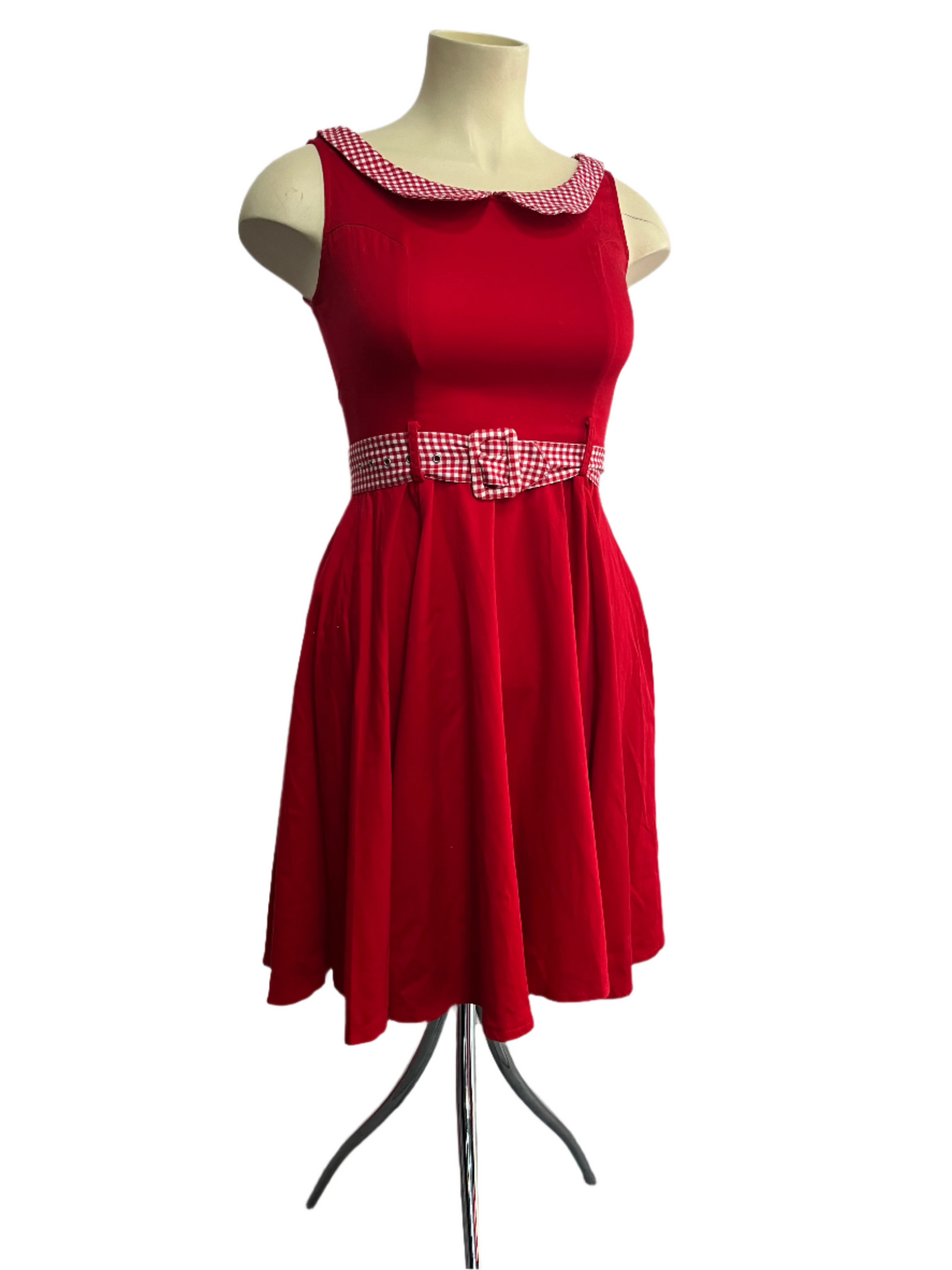 COLLECTIF - RED & CHECK DRESS sz 12