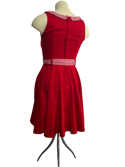 COLLECTIF - RED & CHECK DRESS sz 12