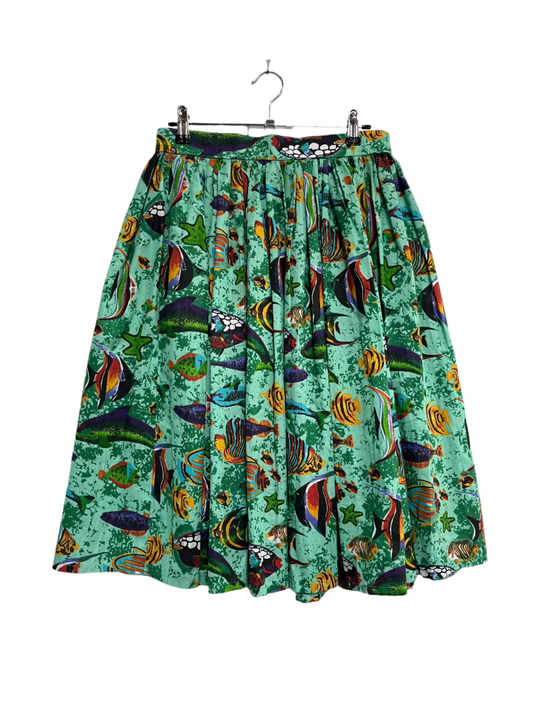 (LA) CLASSIC PARADISE - TROPICAL FISH SKIRT sz 10