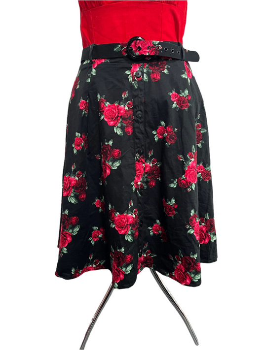 CITY CHIC - RED ROSE SKIRT sz 18/20