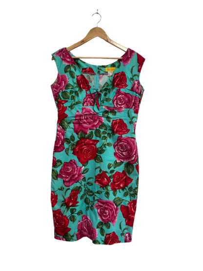 BERNIE DEXTER - FLORAL WIGGLE DRESS sz 14