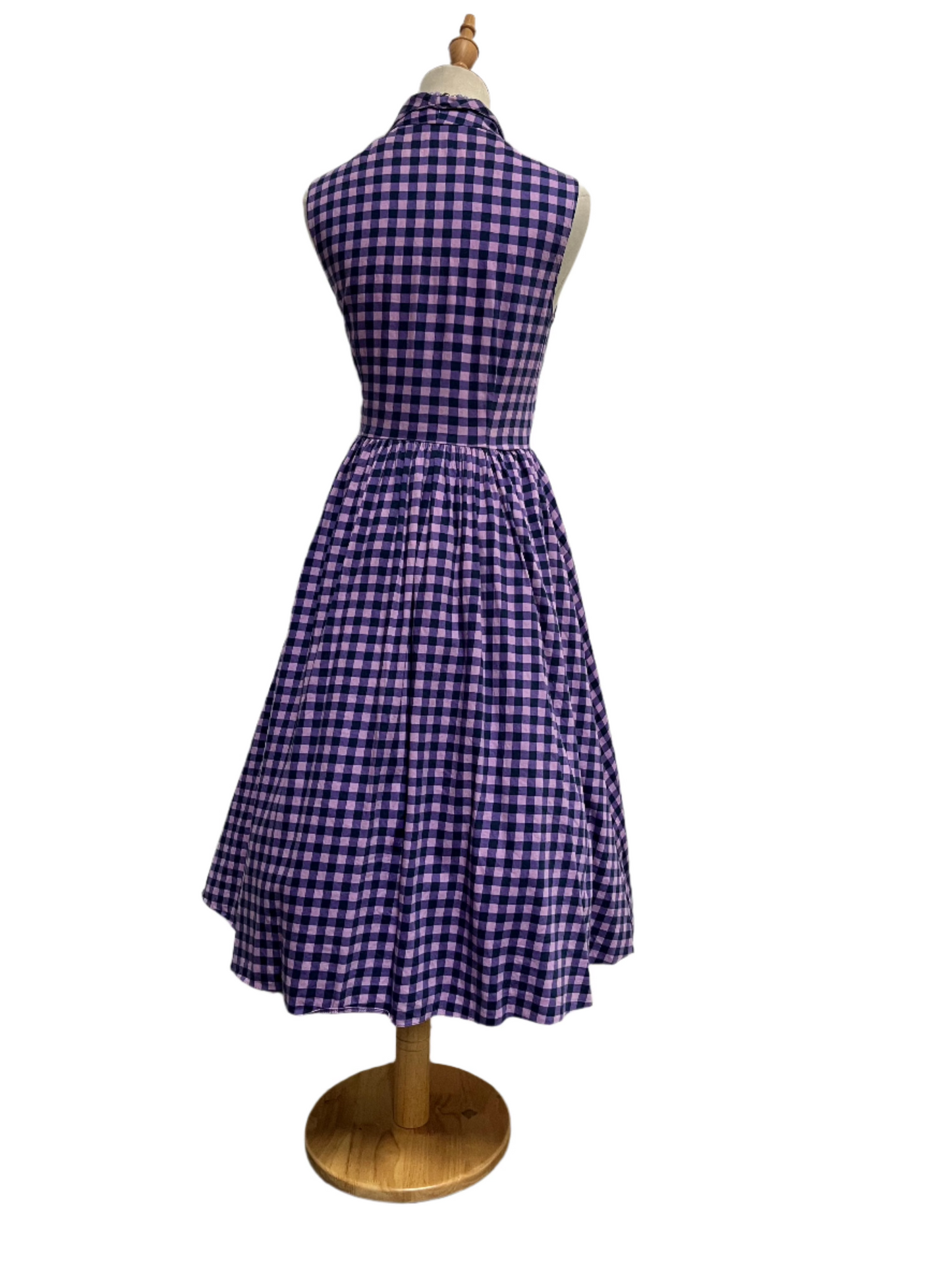 LADY V -PURPLE GINGHAM DRESS sz 10