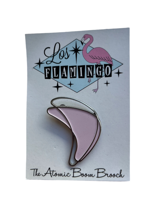 LOS FLAMINGO - PINK ATOMIC BOOM BROOCH